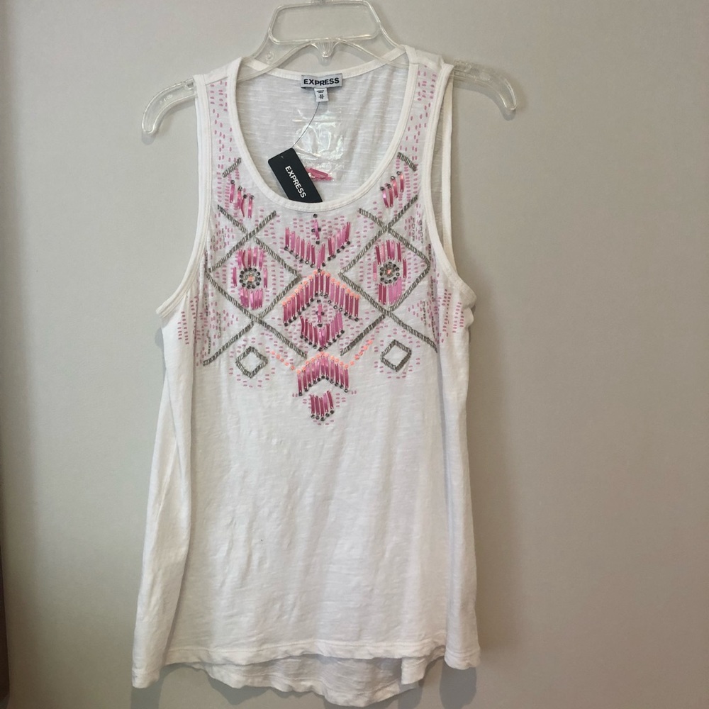 Express Tank Top with Embellishments